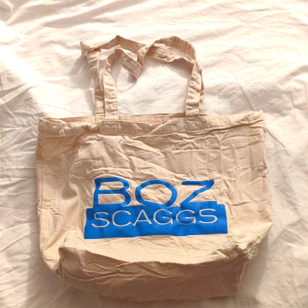 Boz Skaggs canvas tote bag.